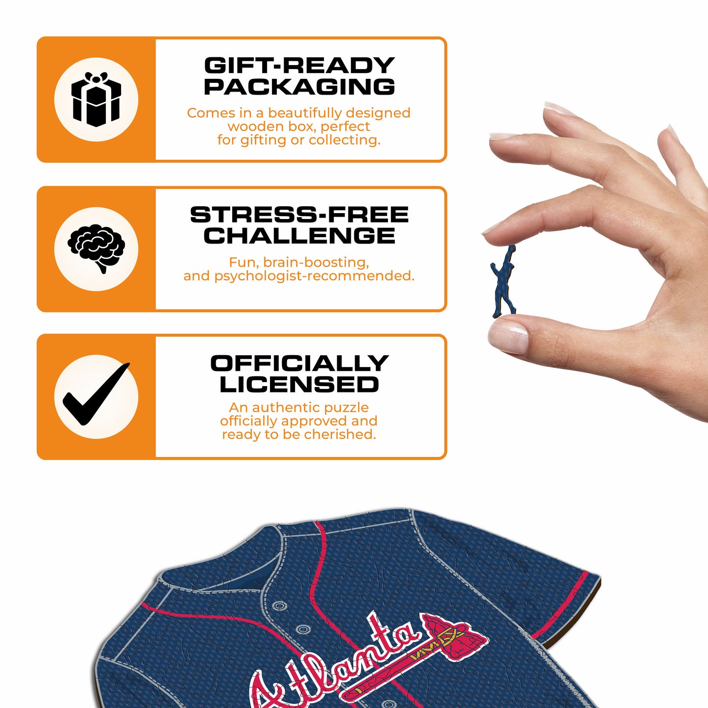 Atlanta Braves™ Jersey Wooden Puzzle