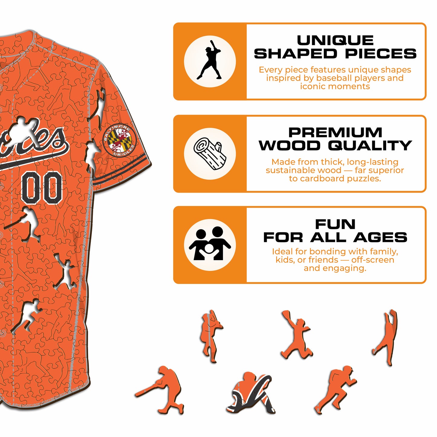 Baltimore Orioles™ Jersey Wooden Puzzle