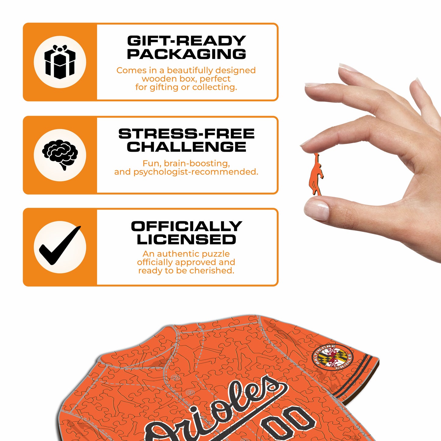Baltimore Orioles™ Jersey Wooden Puzzle