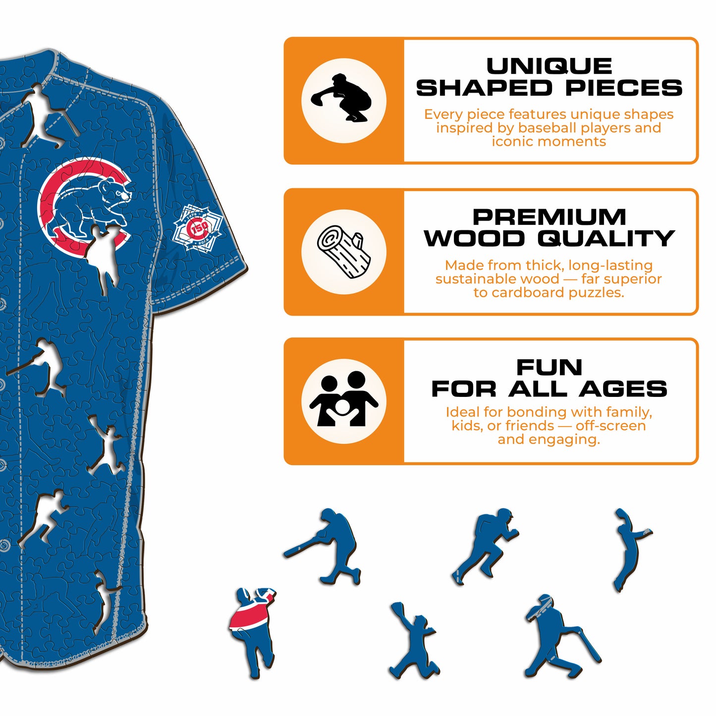 Chicago Cubs™ Jersey Wooden Puzzle