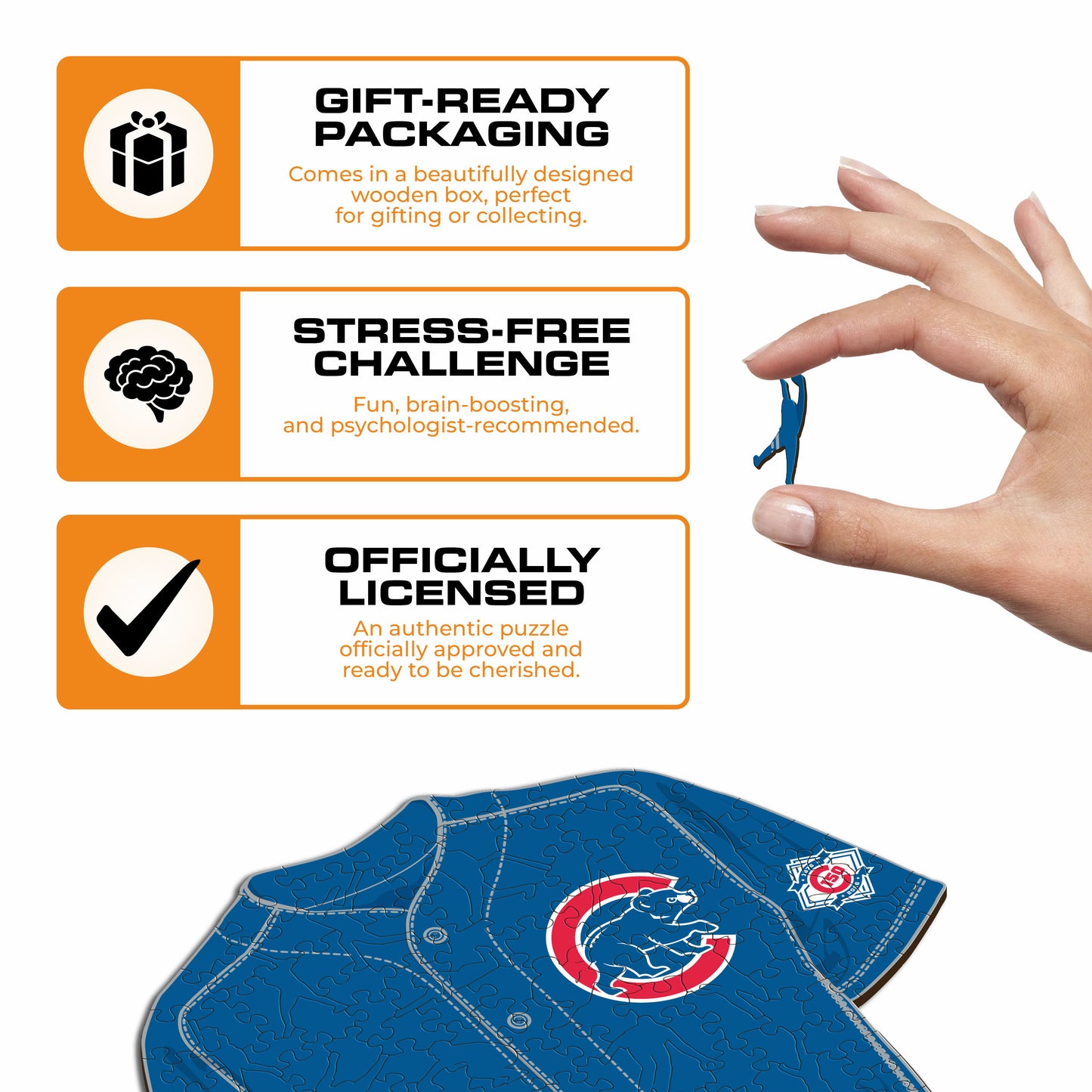 Chicago Cubs™ Jersey Wooden Puzzle