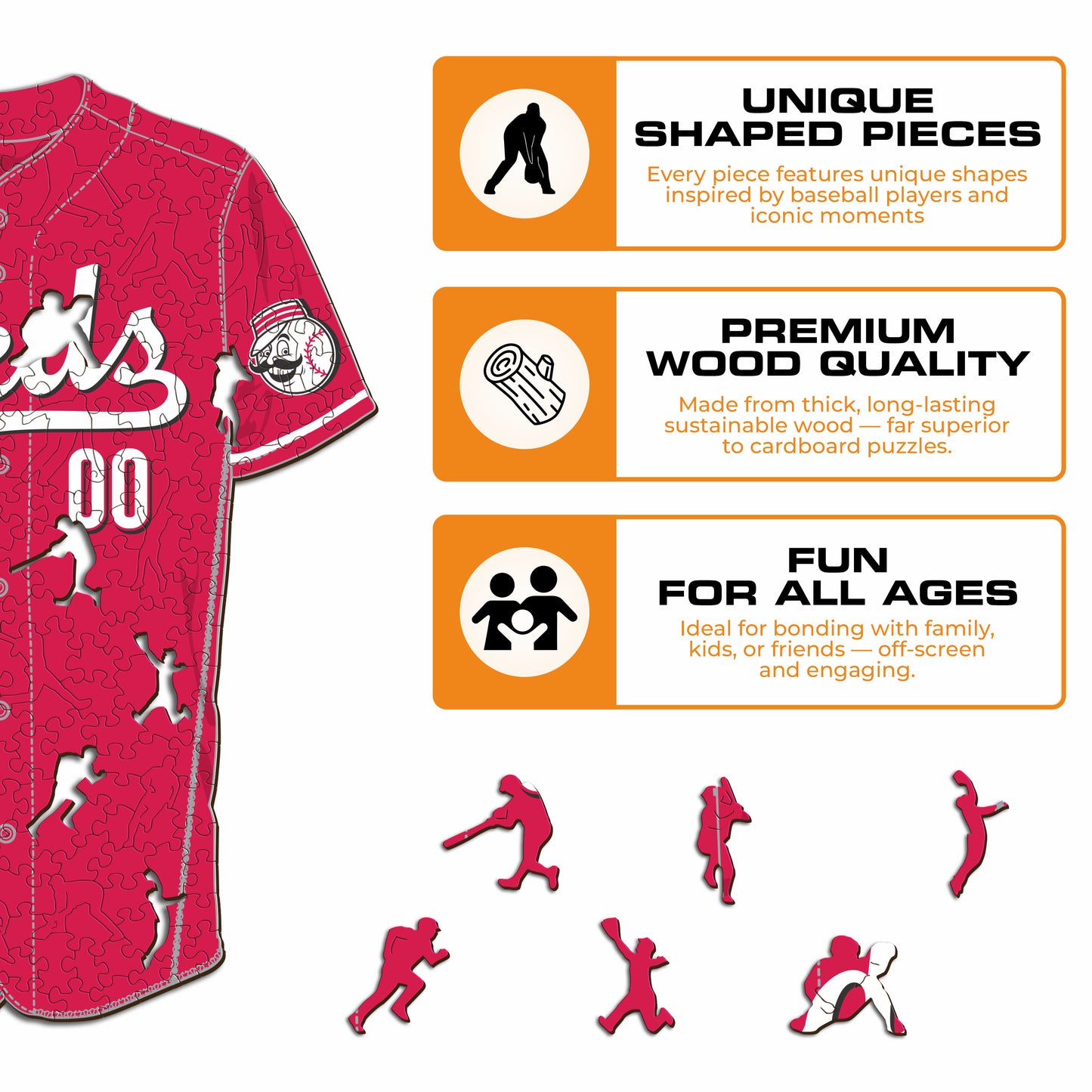 Cincinnati Reds™ Jersey Wooden Puzzle