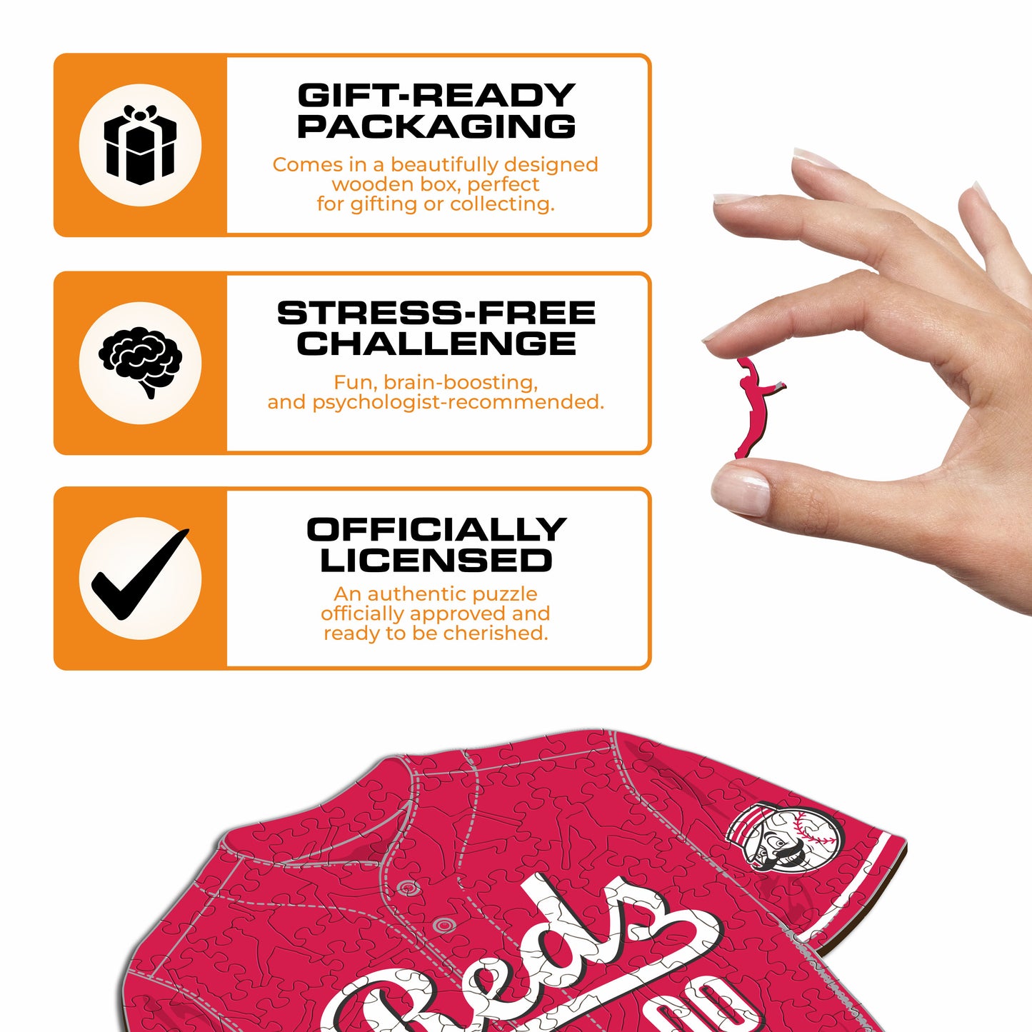 Cincinnati Reds™ Jersey Wooden Puzzle
