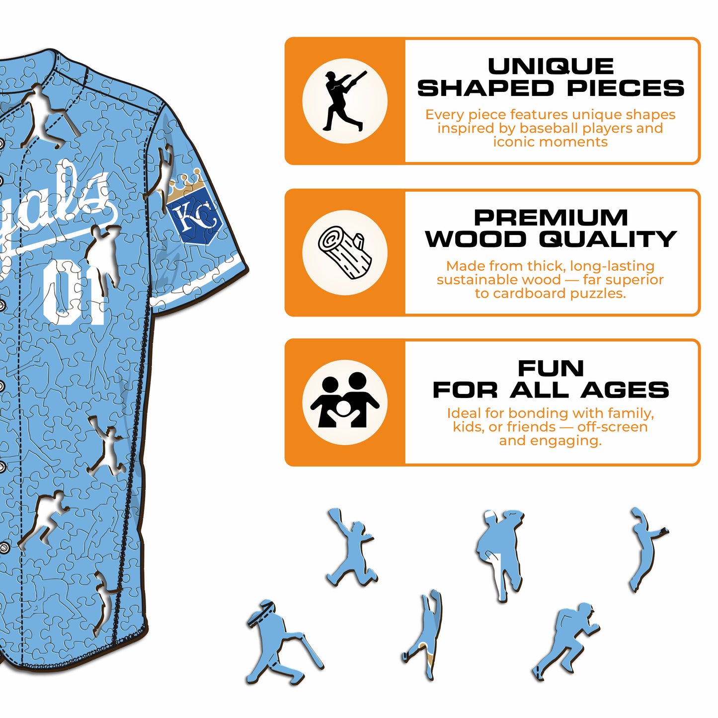 Kansas City Royals™ Jersey Wooden Puzzle