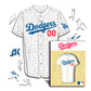 Los Angeles Dodgers™ - Quebra-cabeça de madeira 
