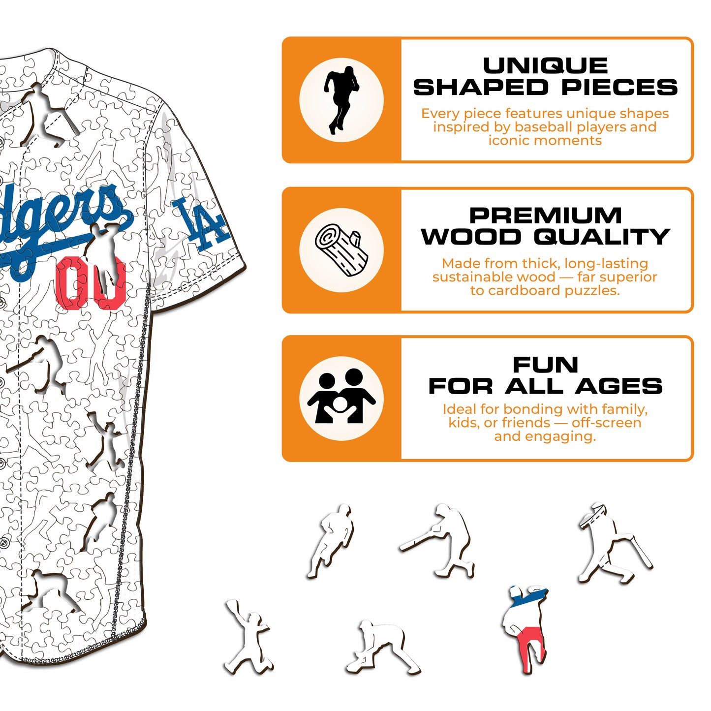 Los Angeles Dodgers™ - Quebra-cabeça de madeira 
