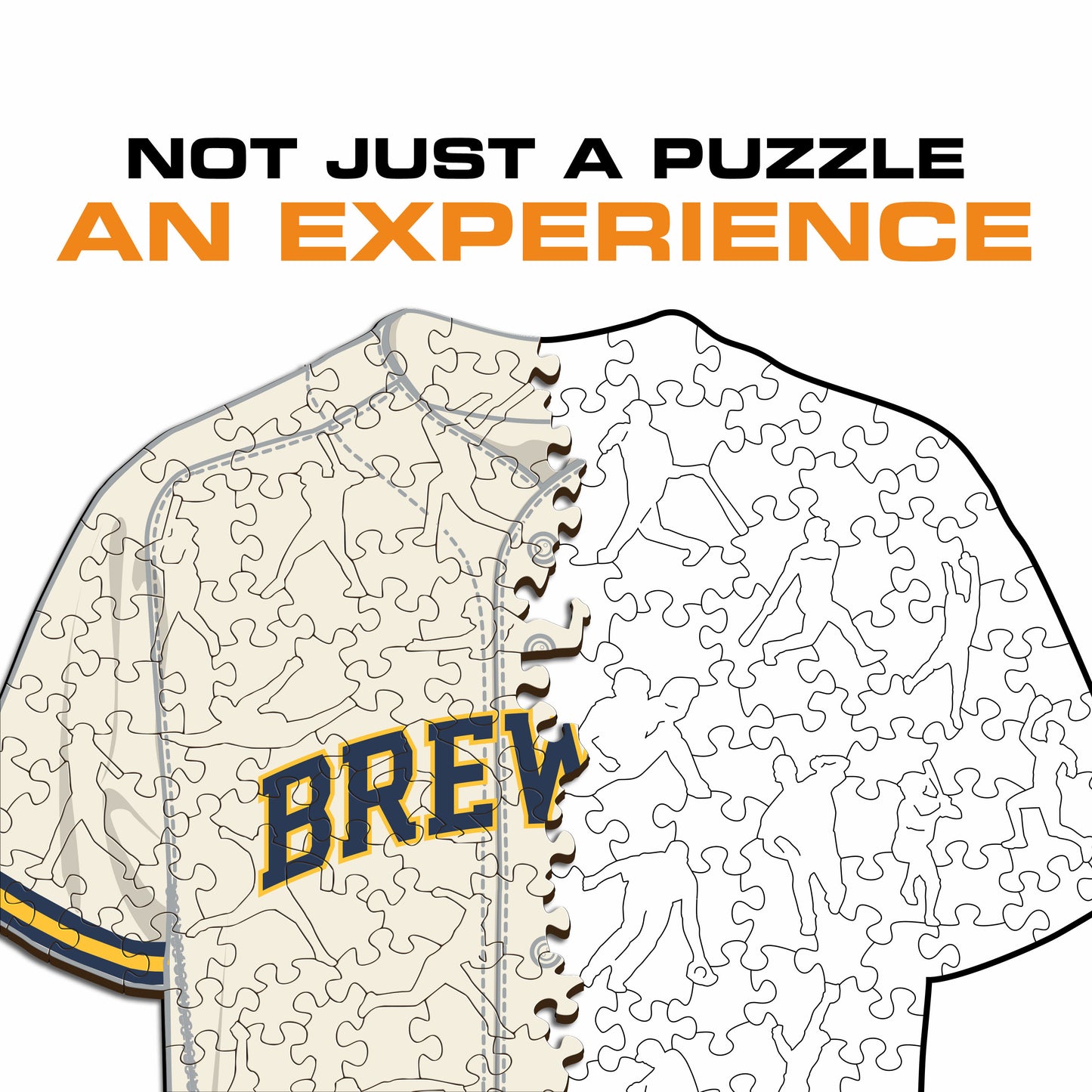 Milwaukee Brewers™ Jersey Wooden Puzzle