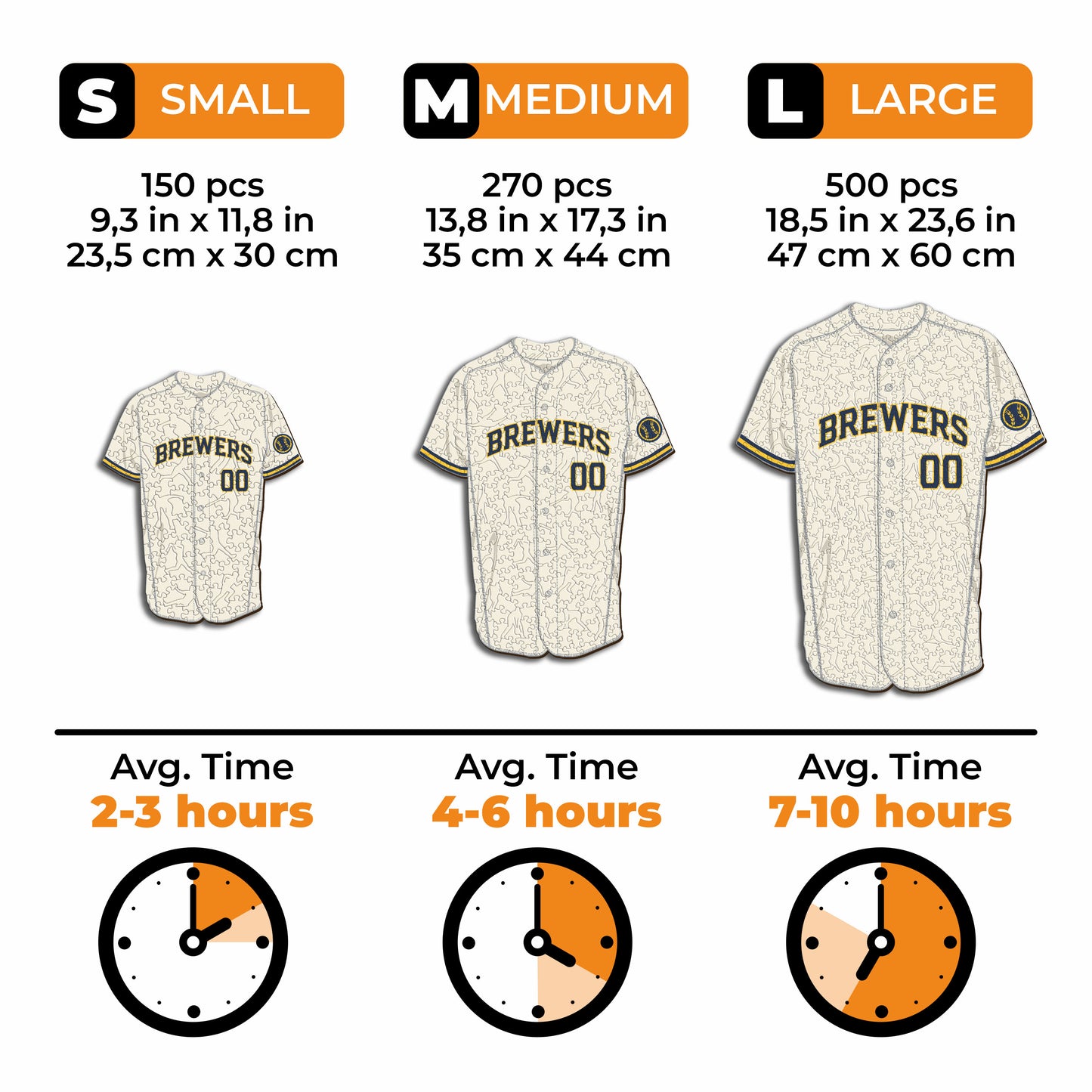 Milwaukee Brewers™ Jersey Wooden Puzzle