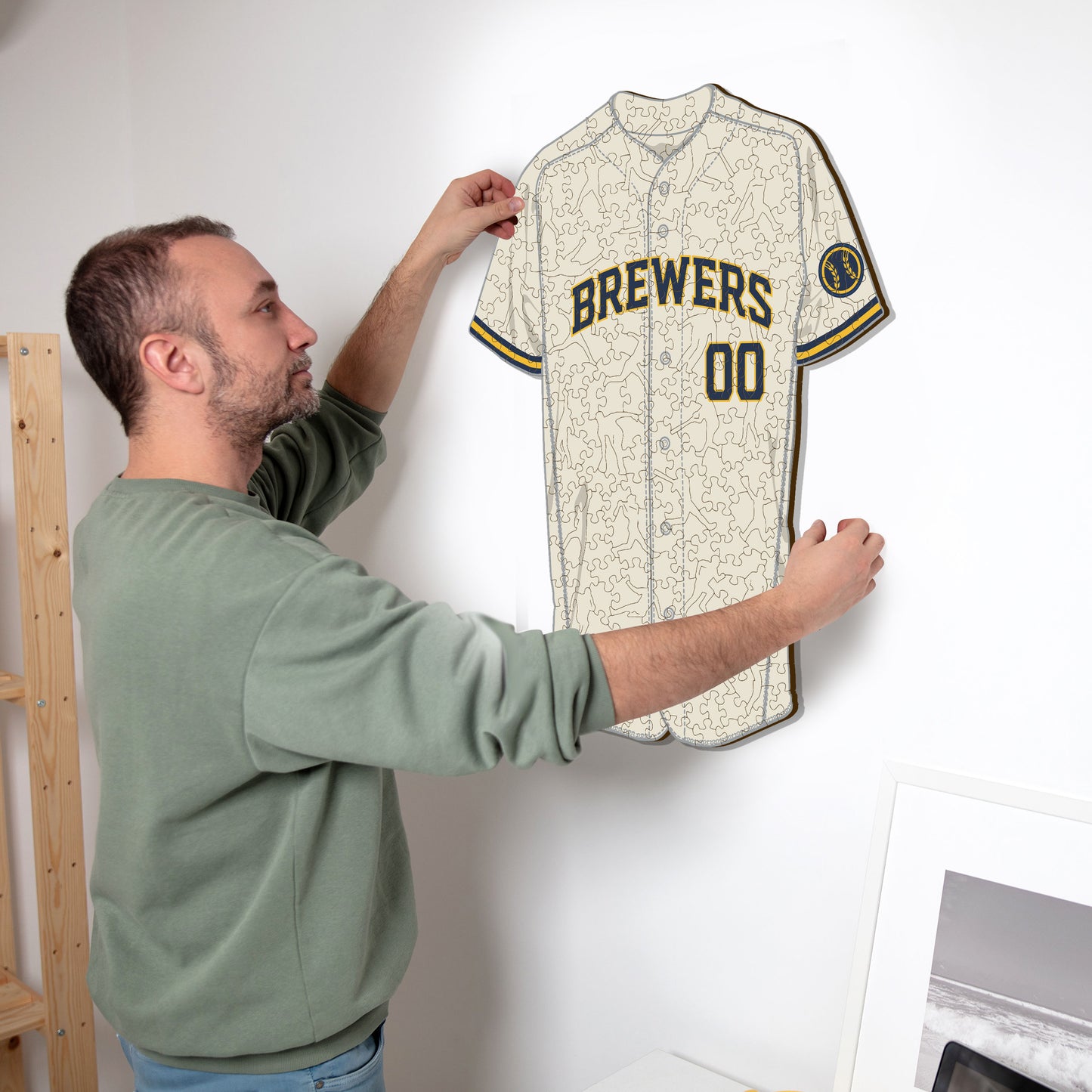Milwaukee Brewers™ Jersey Wooden Puzzle