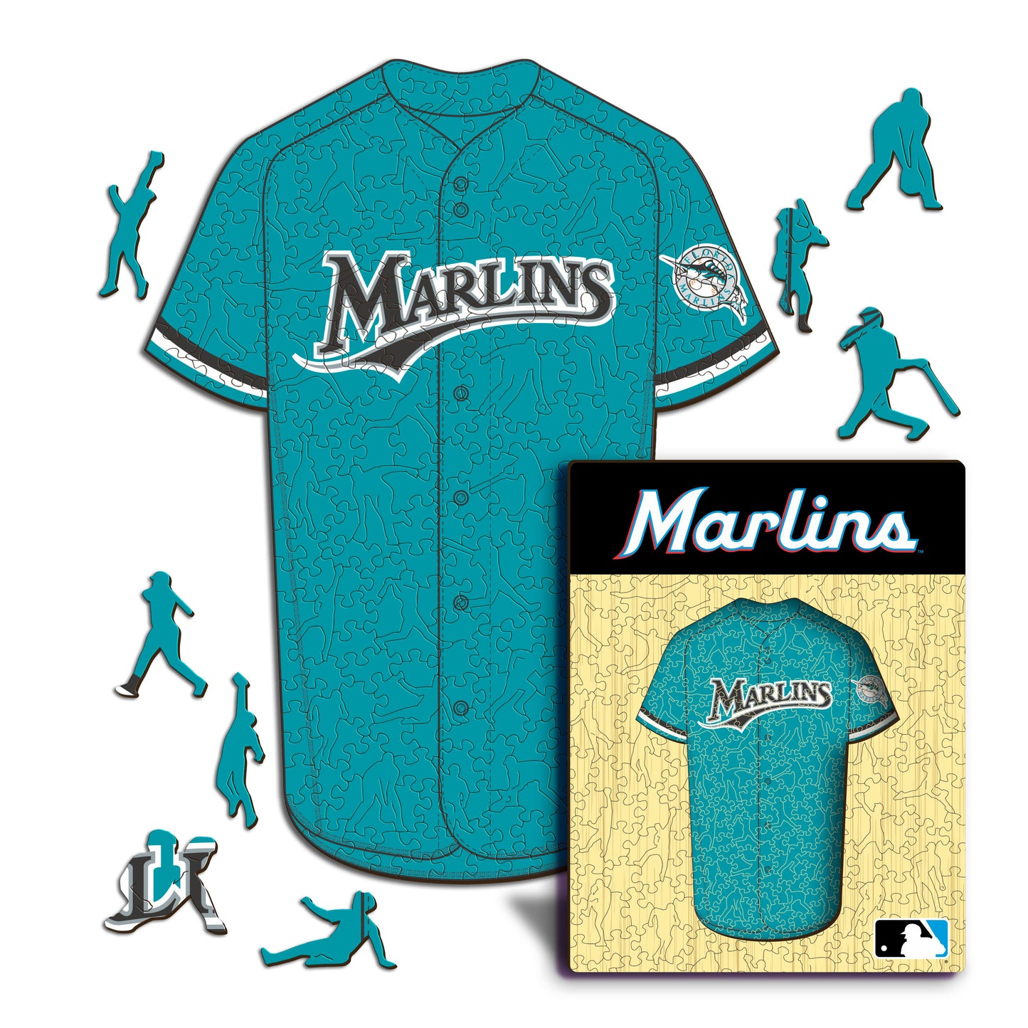 Miami Marlins™ Jersey Wooden Puzzle