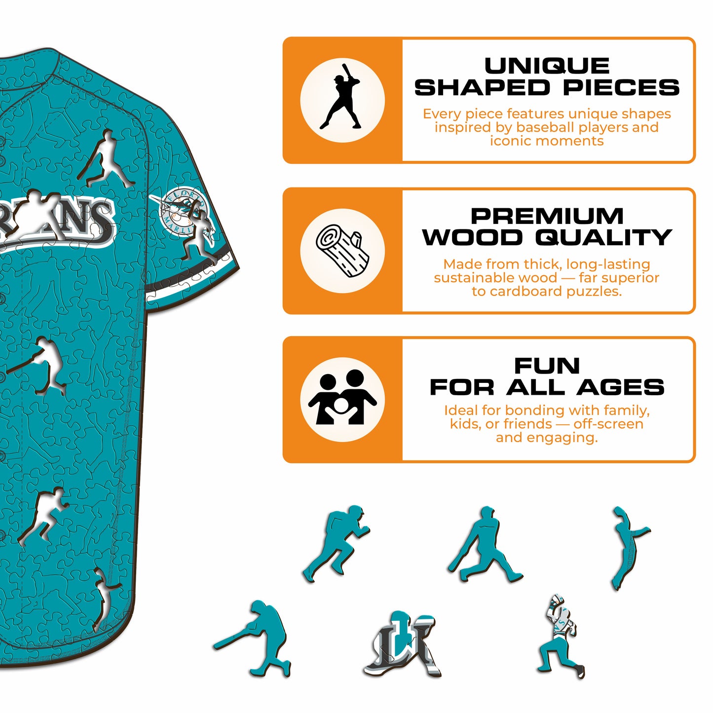 Miami Marlins™ Jersey Wooden Puzzle
