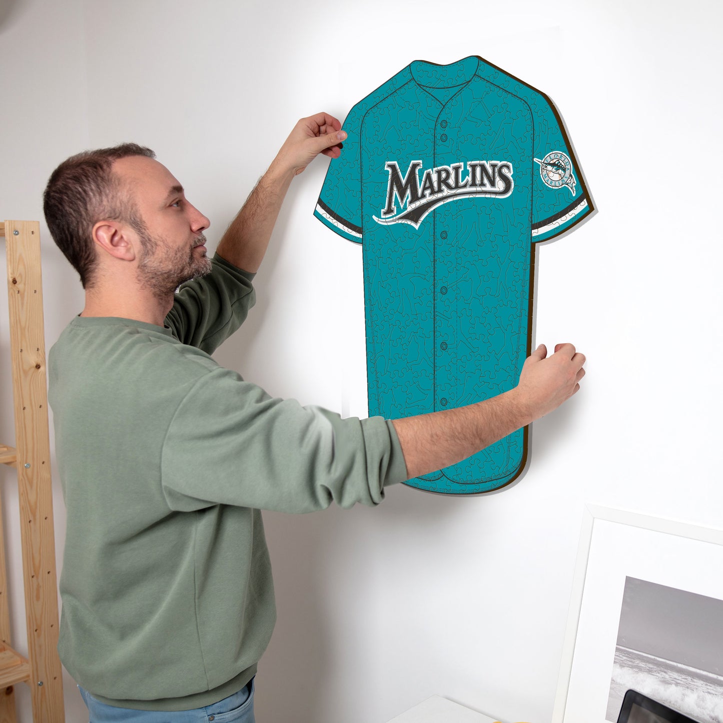 Miami Marlins™ Jersey Wooden Puzzle