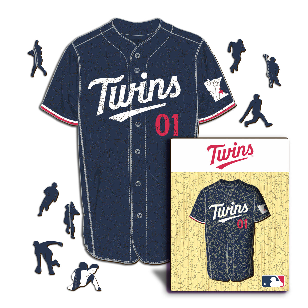 Pacote com 3 unidades de beisebol Minnesota Twins™ + logotipo principal + mascote 