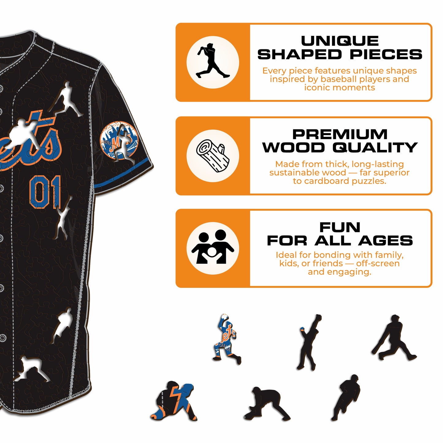 New York Mets™ Jersey Wooden Puzzle