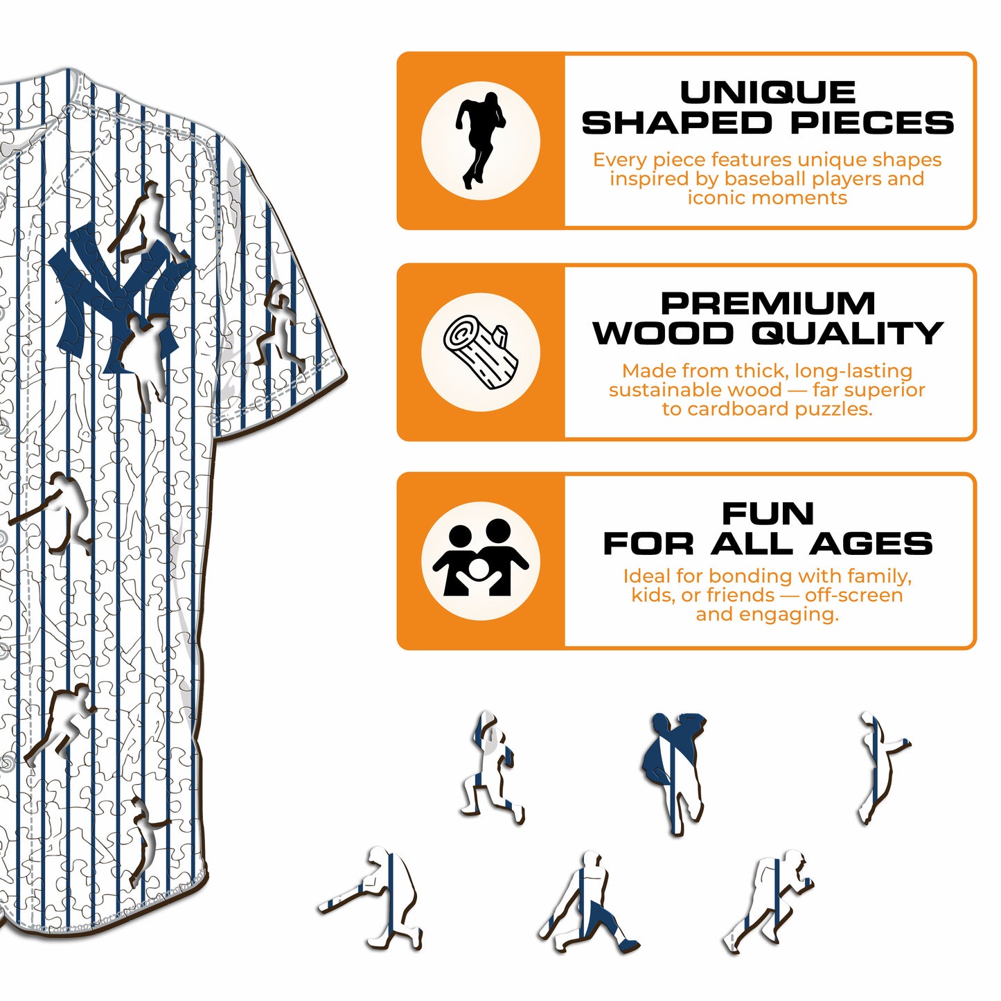 New York Yankees™ - Quebra-cabeça de madeira 