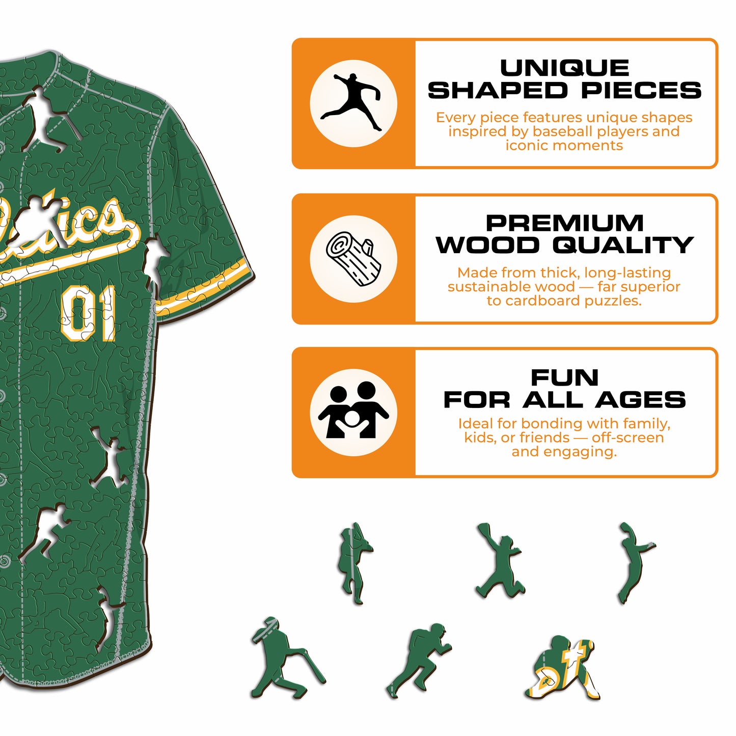 Athletics™ Jersey Wooden Puzzle