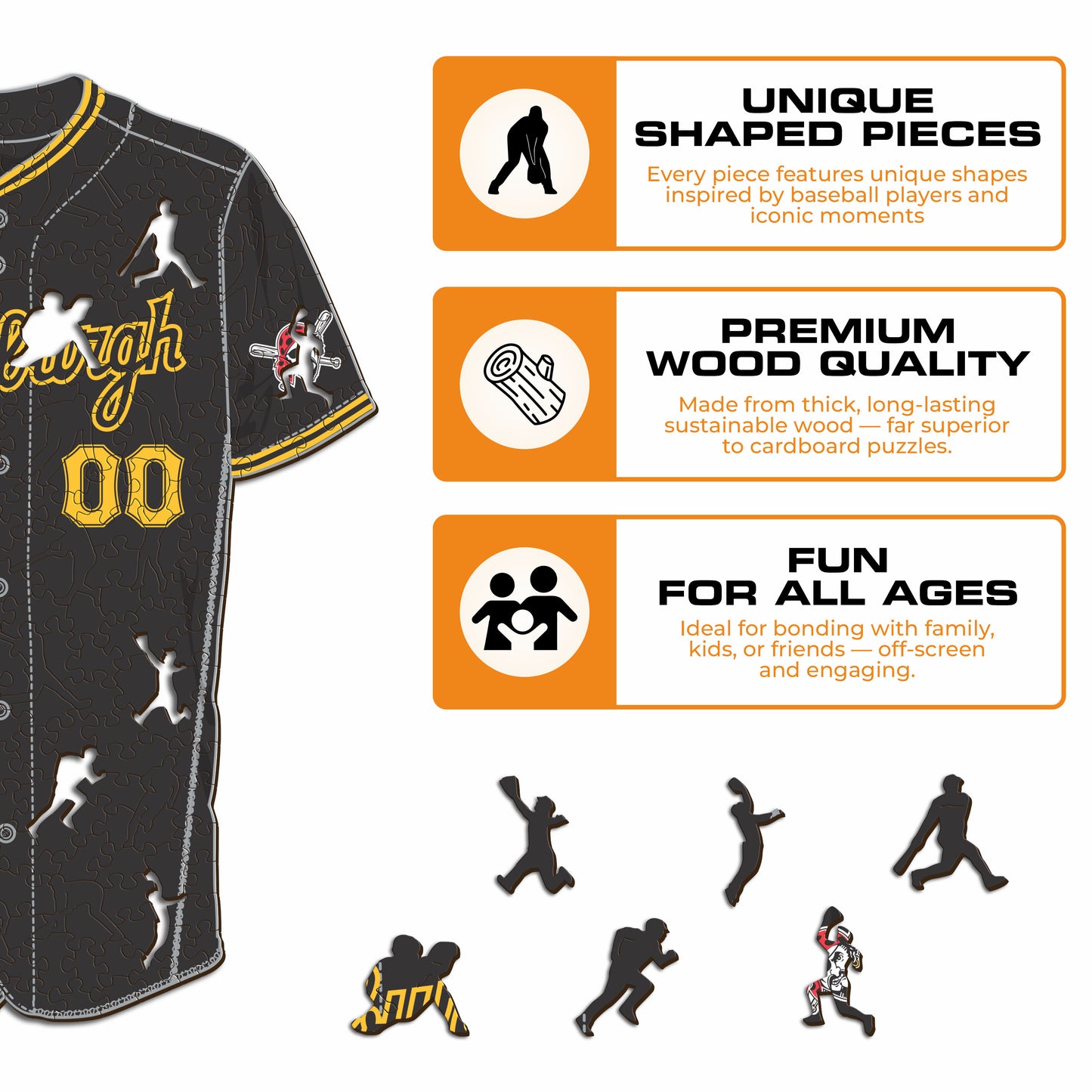 Pittsburgh Pirates™ Jersey Wooden Puzzle