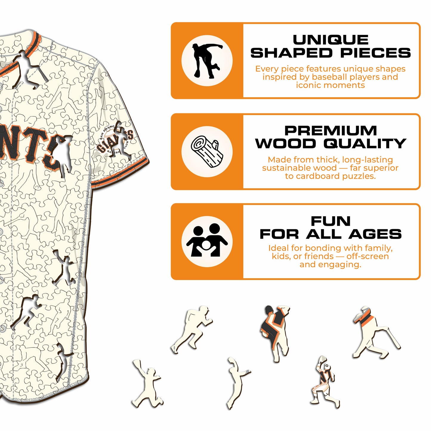 San Francisco Giants™ - Quebra-cabeça de madeira 