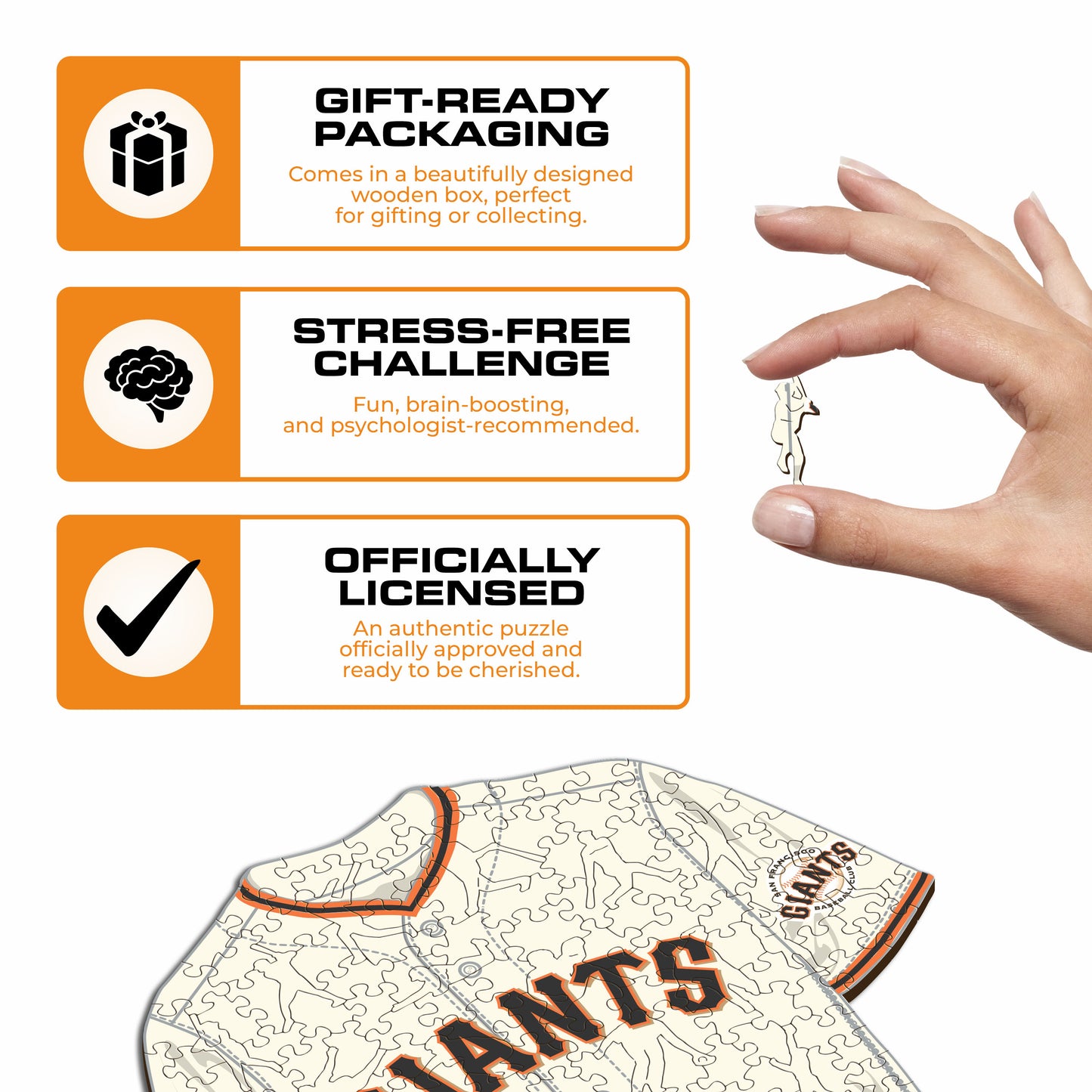 San Francisco Giants™ - Quebra-cabeça de madeira 