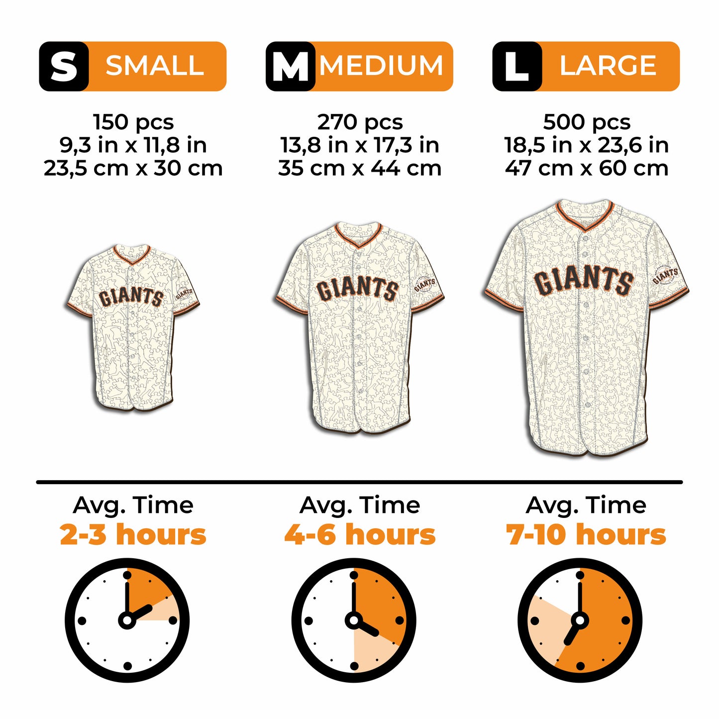 San Francisco Giants™ - Quebra-cabeça de madeira 