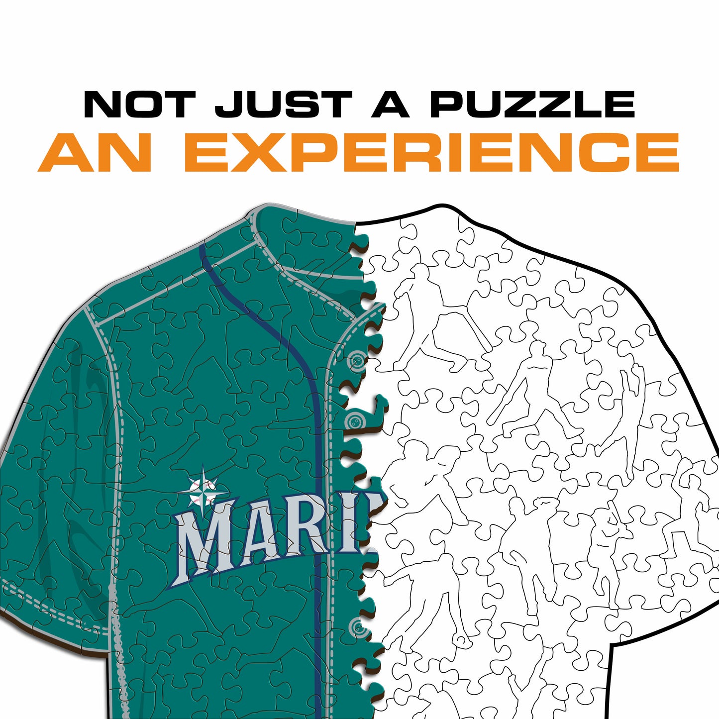 Seattle Mariners™ - Quebra-cabeça de madeira 