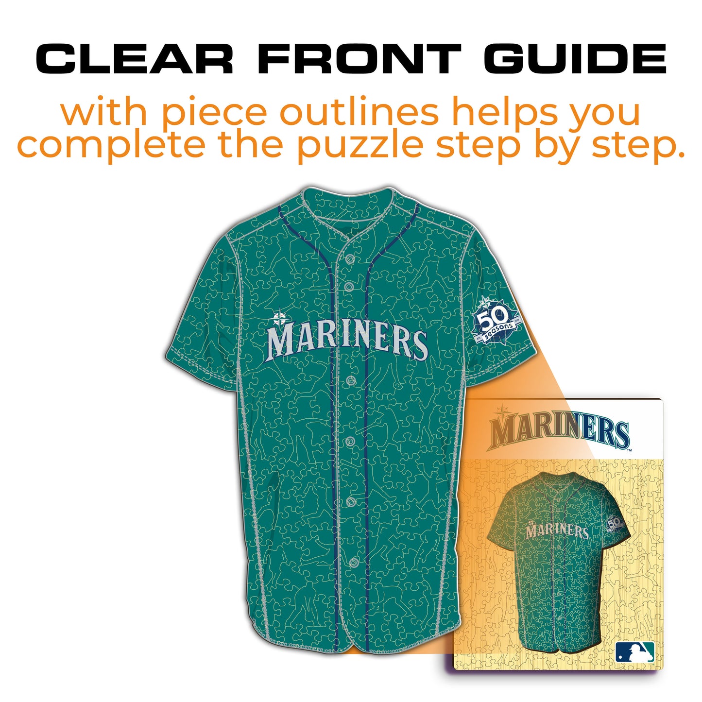 Seattle Mariners™ - Quebra-cabeça de madeira 