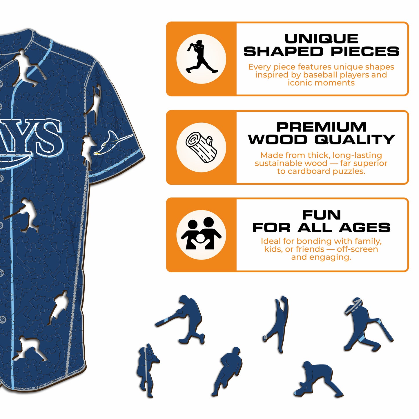 Tampa Bay Rays™ Jersey Wooden Puzzle