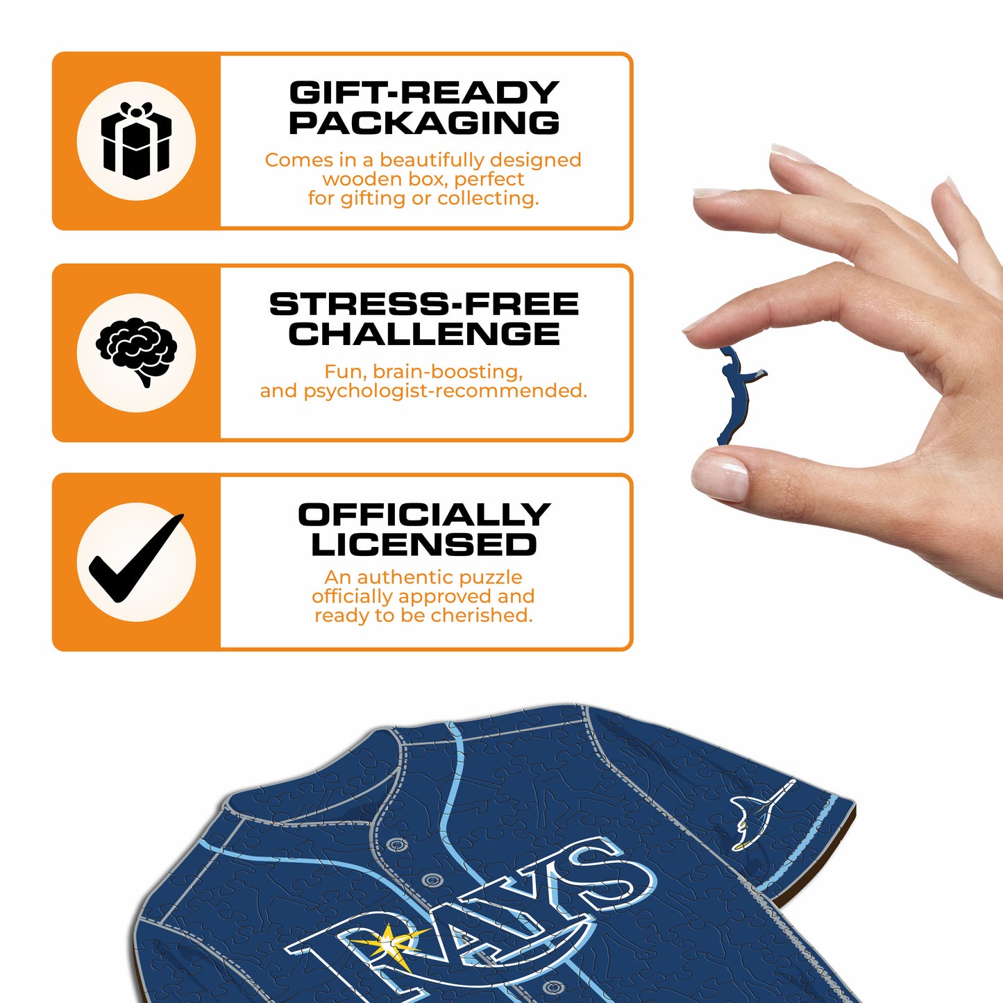 Tampa Bay Rays™ Jersey Wooden Puzzle
