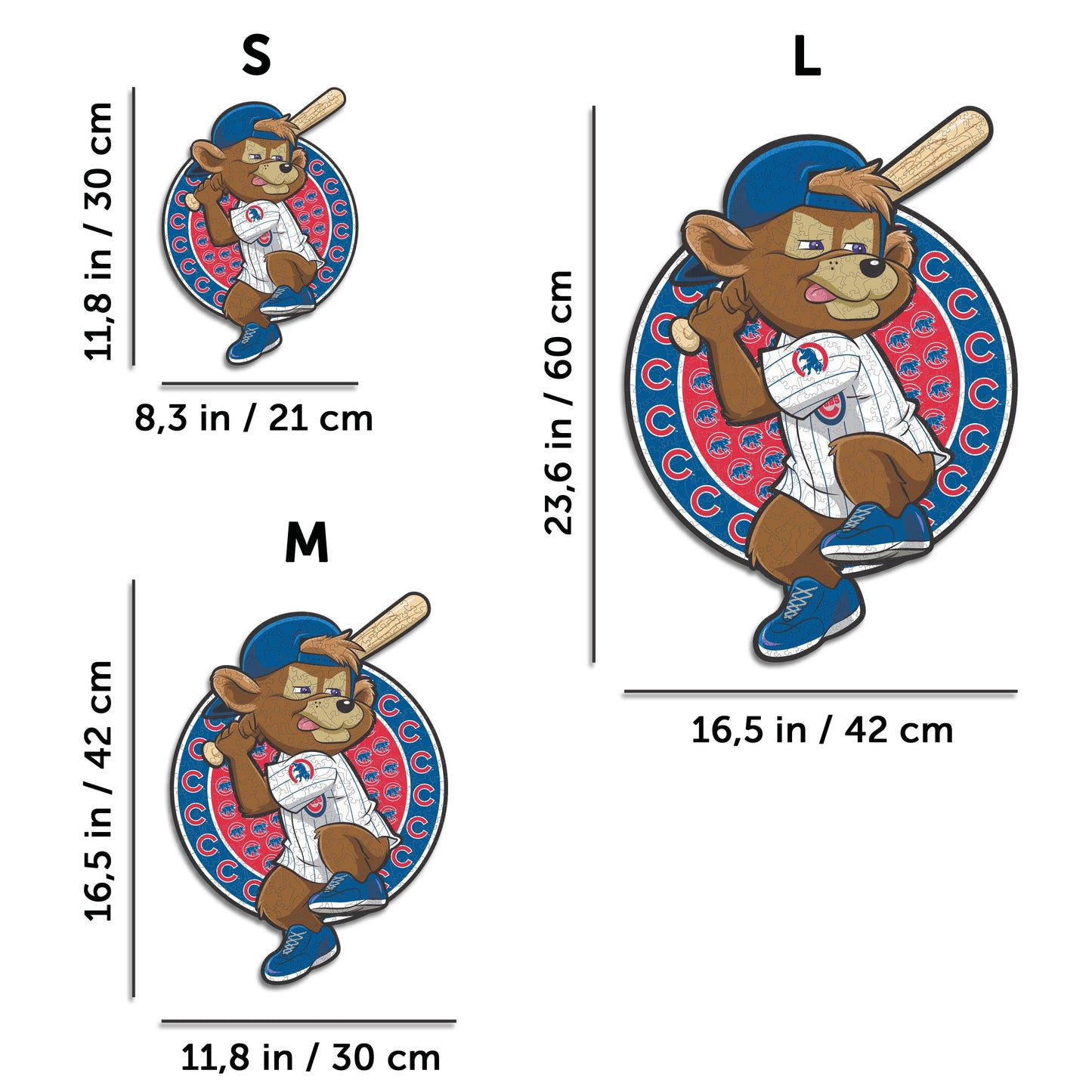 3 PACK Chicago Cubs™ Ball + Primary Logo + Mascot