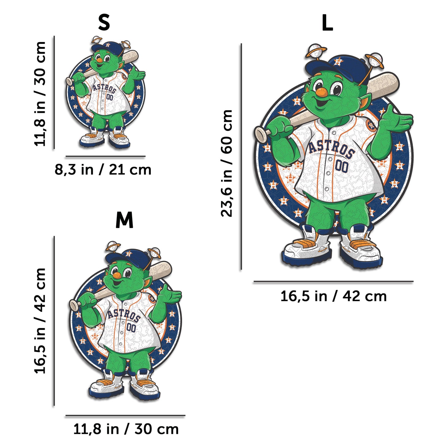 3 PACK Houston Astros™ Baseball + Primary Logo + Mascot