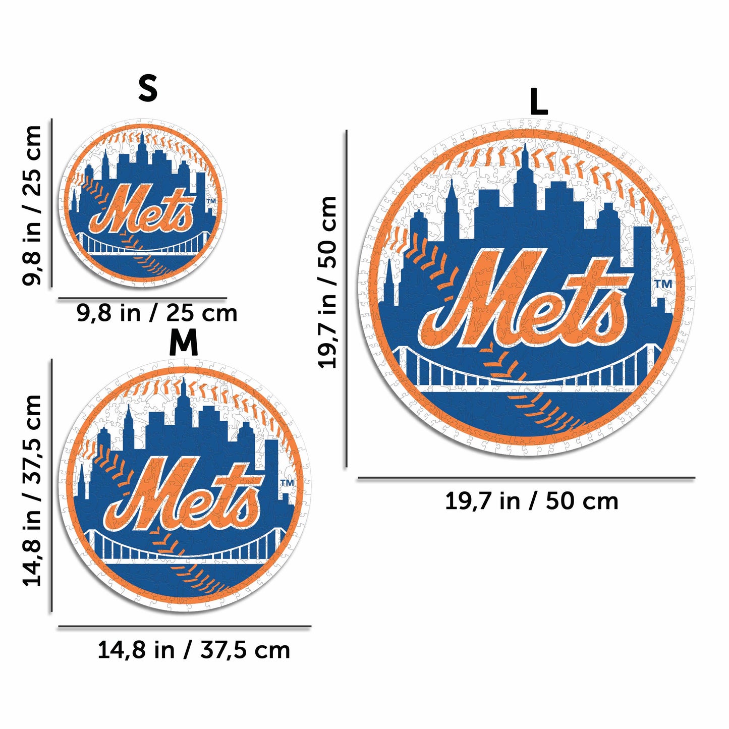 2 PACK New York Mets™  Ball + Primary Logo