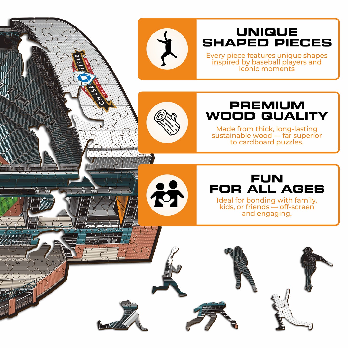 Arizona Diamondbacks™ Chase Field Wooden Puzzle
