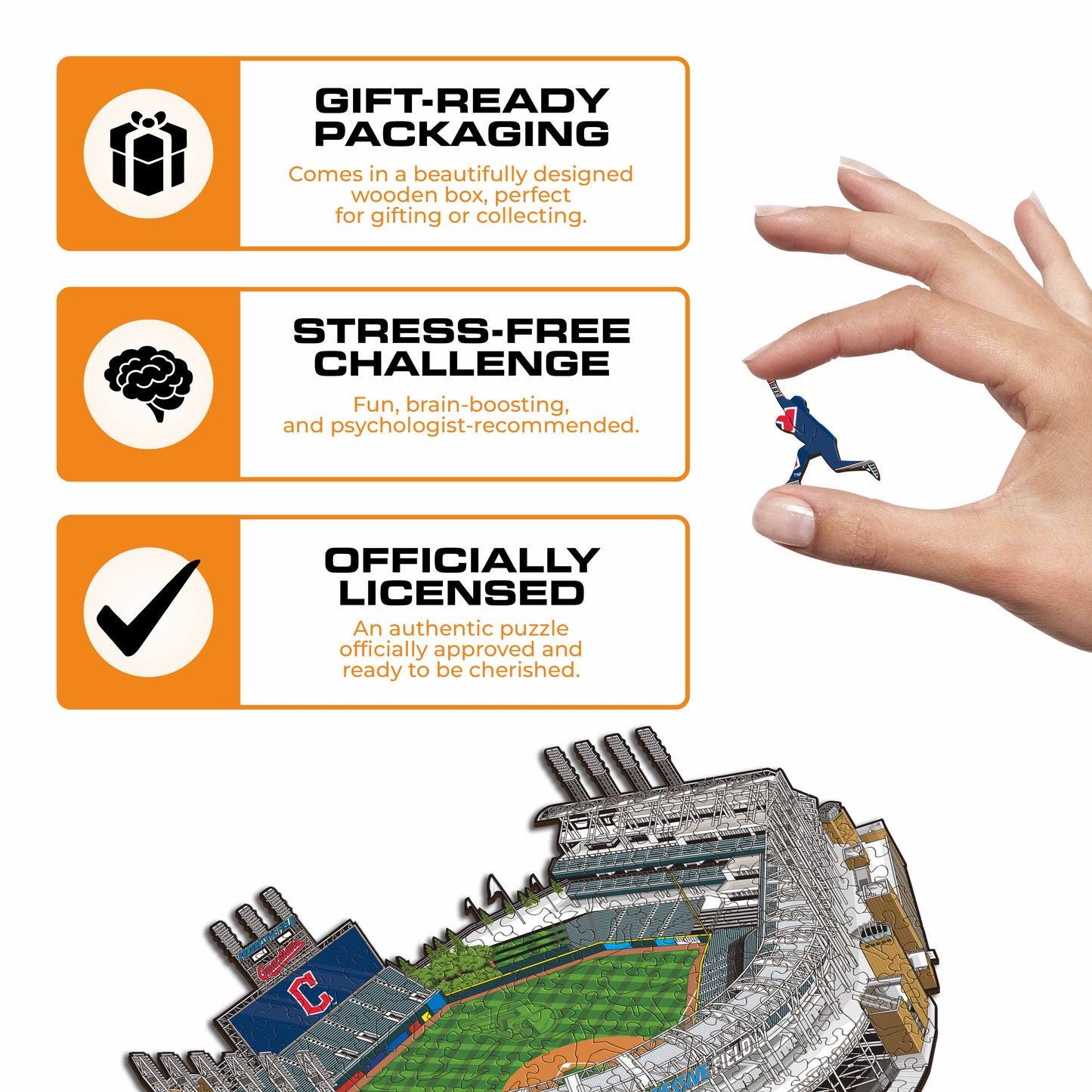 Cleveland Guardians™ Progressive Field Wooden Puzzle
