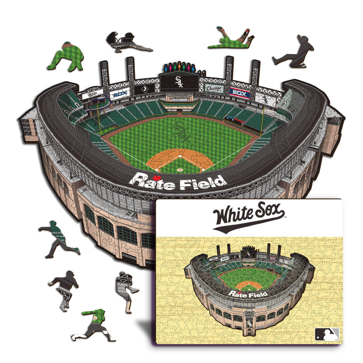 Pacote com 2 unidades de beisebol + mascote do Chicago White Sox™ 