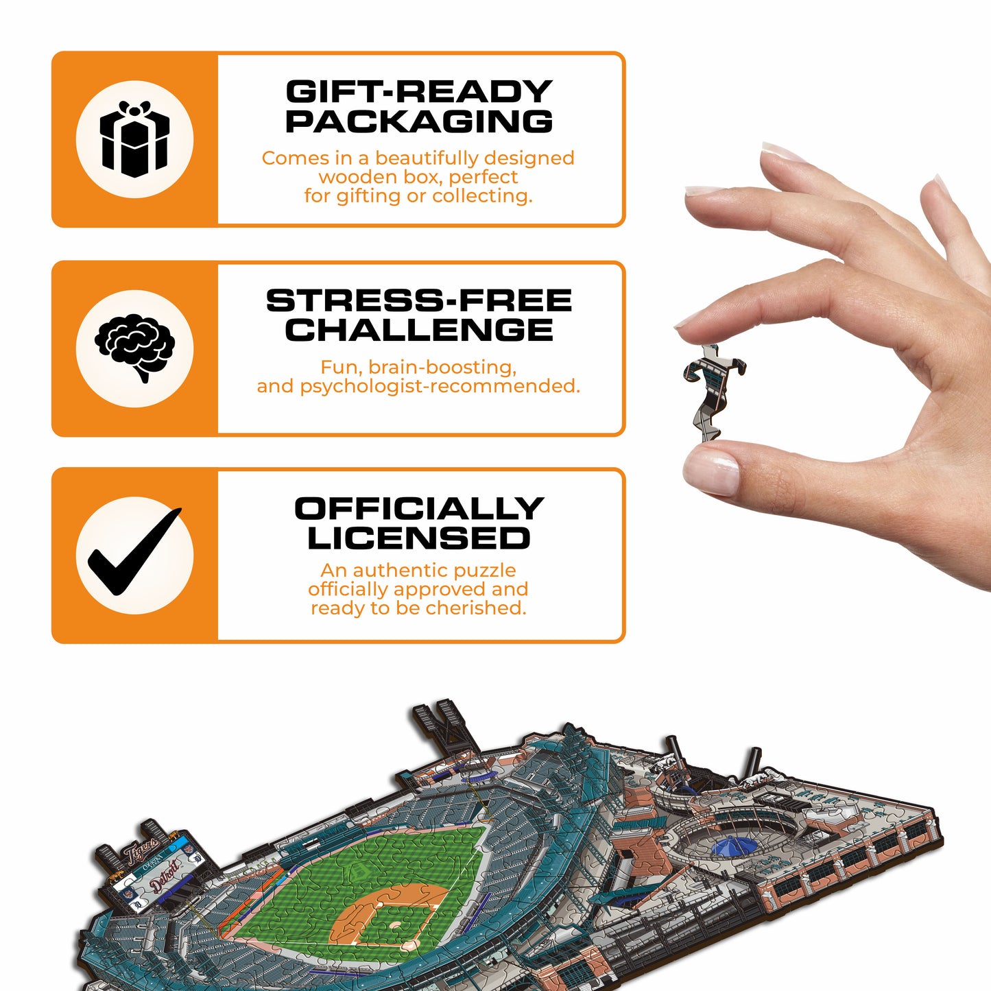 Detroit Tigers™ Comerica Park Wooden Puzzle