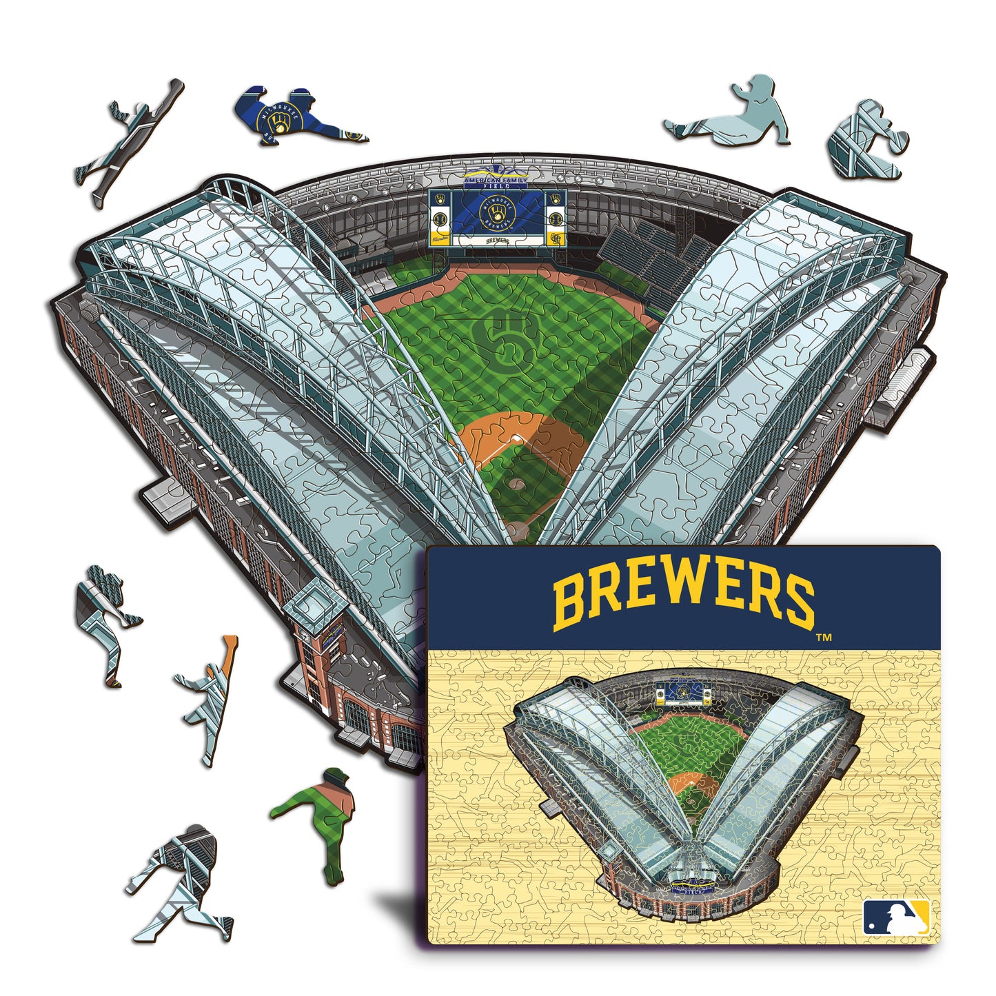 Milwaukee Brewers™ American Family Field Wooden Puzzle