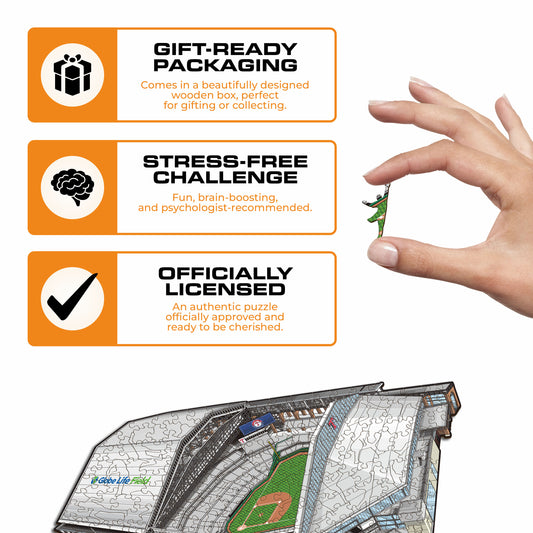Texas Rangers™ Globe Life Field Wooden Puzzle