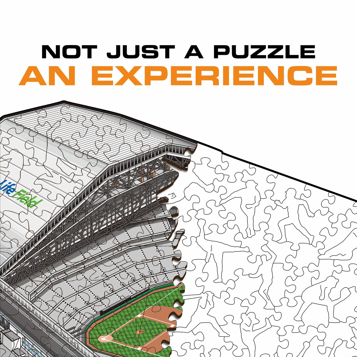 Texas Rangers™ Globe Life Field Wooden Puzzle