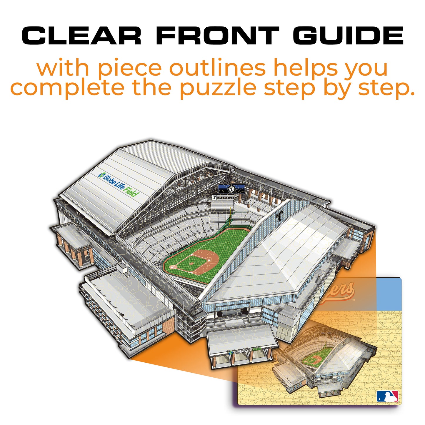 Texas Rangers™ Globe Life Field Wooden Puzzle