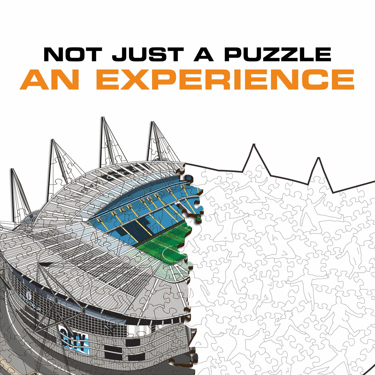 Man City FC® Etihad Stadium - Quebra-cabeça de madeira