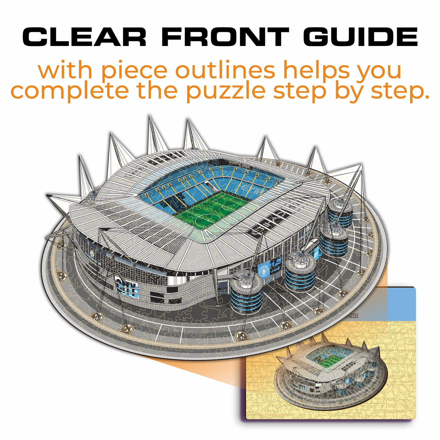 Man City FC® Etihad Stadium - Quebra-cabeça de madeira