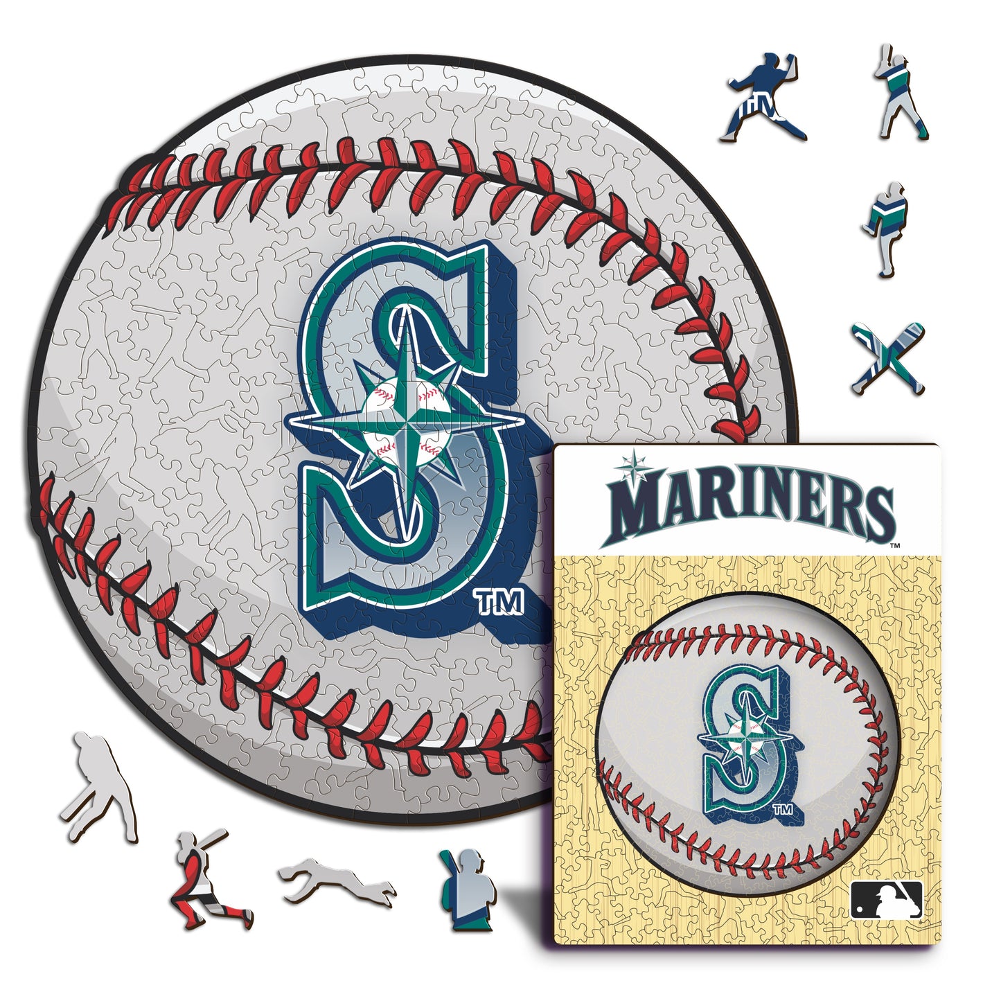 Seattle Mariners™ - Quebra-cabeça de madeira 