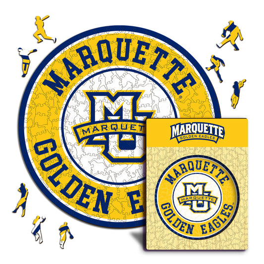 Marquette Golden Eagles Logo Wooden Puzzle