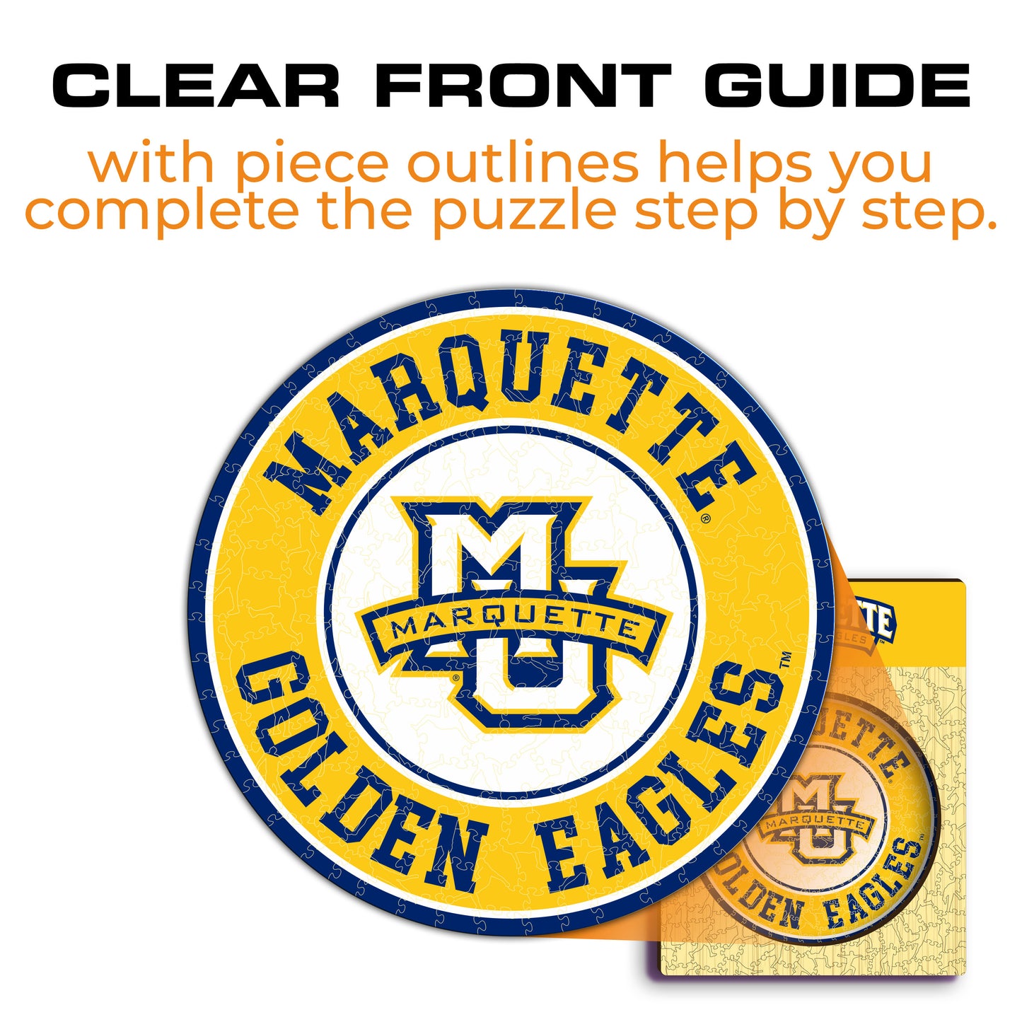 Marquette Golden Eagles Logo Wooden Puzzle