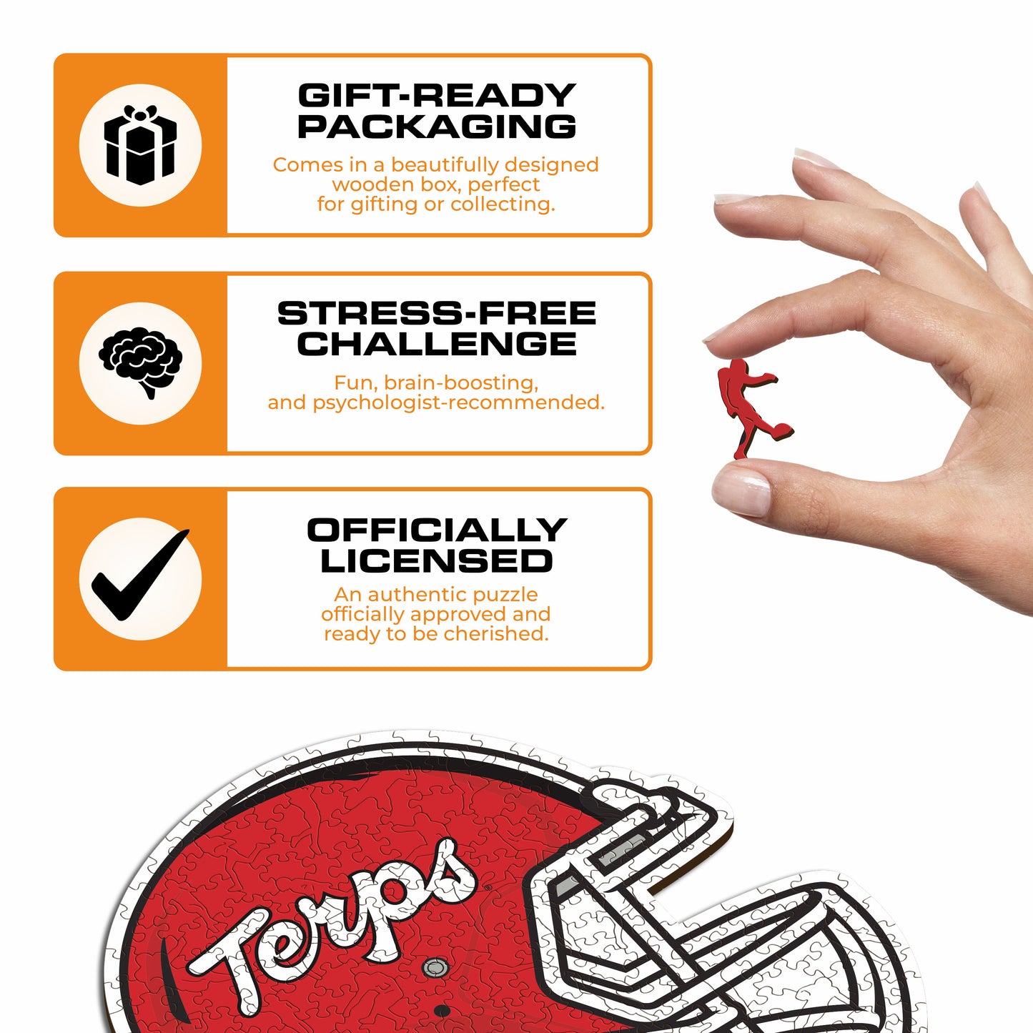 University of Maryland Helmet - Wooden Puzzle