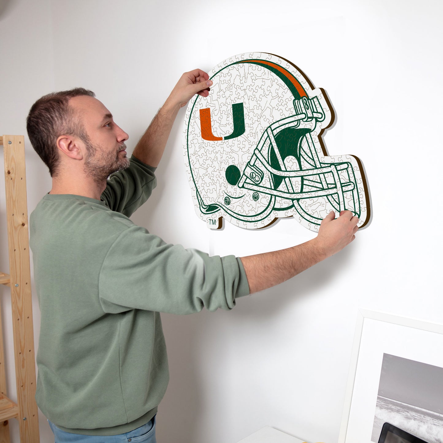 University of Miami Helmet - Wooden Puzzle