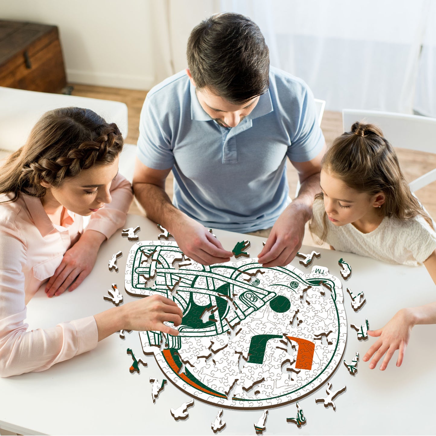 University of Miami Helmet - Wooden Puzzle