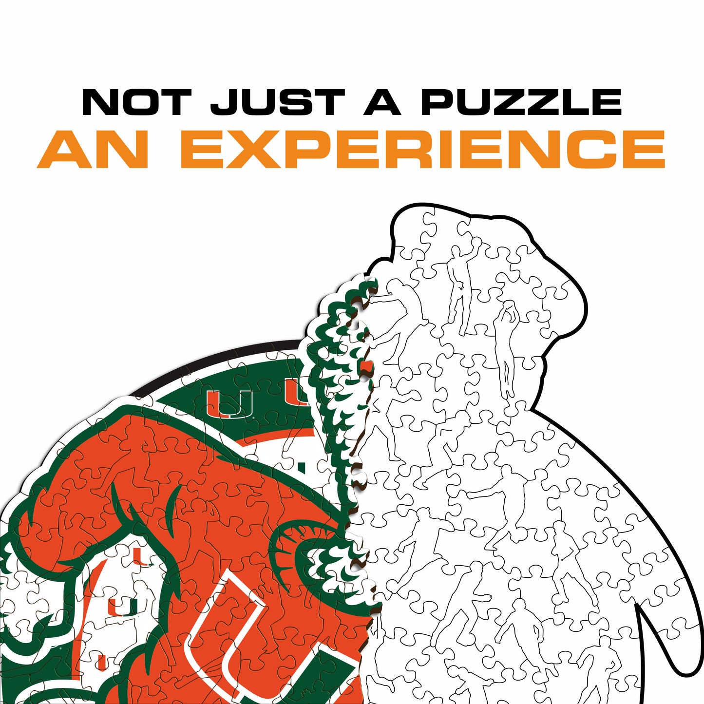 Miami Hurricanes Mascot Wooden Puzzle