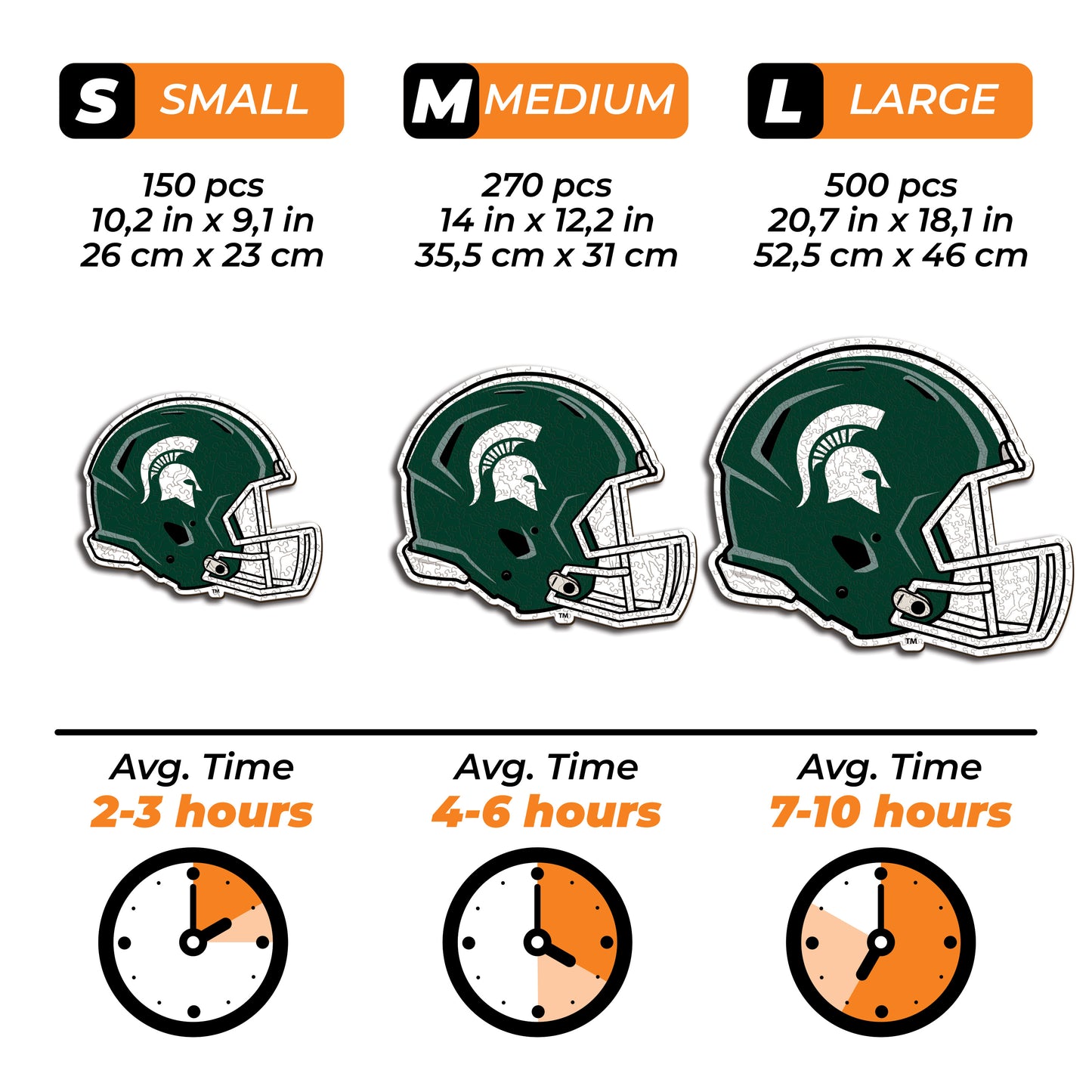 Michigan State University Helmet - Wooden Puzzle