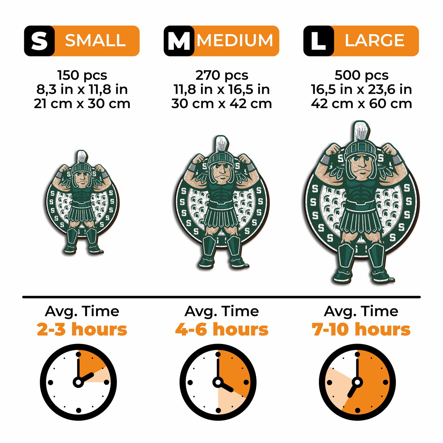 Michigan State University Mascot - Wooden Puzzle
